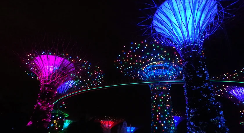 [常夏のシンガポール・クリスマス旅行記41] シンガポールの植物園・メインイベントは10分間のクリスマスショータイム