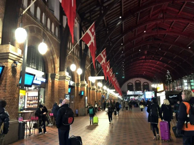 [北欧とアフリカを巡る年末年始の冒険旅行記：北欧編57] 治安が悪いと言われる夜のコペンハーゲン中央駅の様子