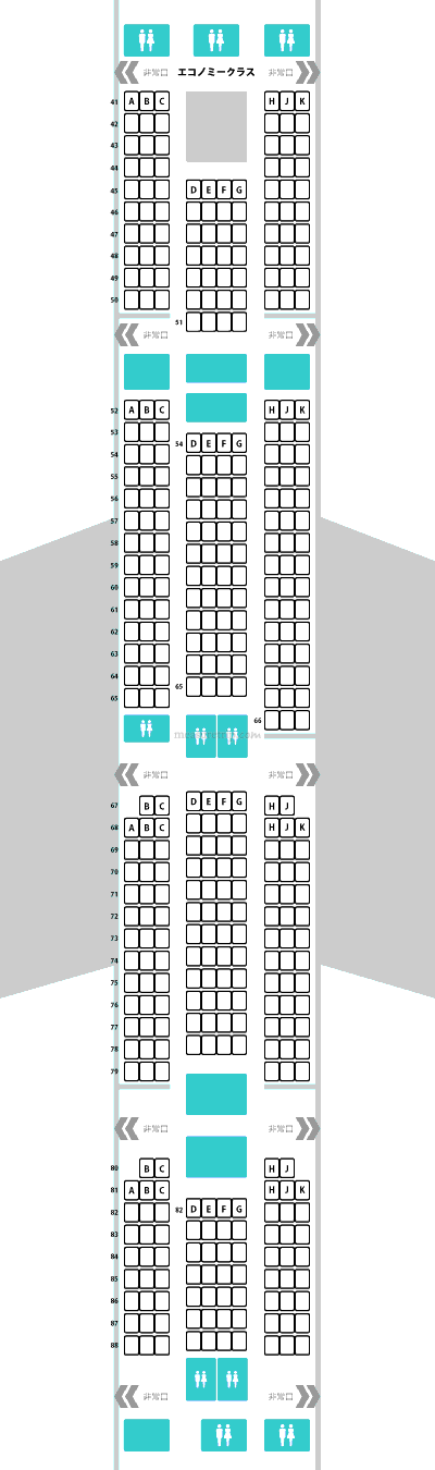 エミレーツ航空 A380 1F 座席表