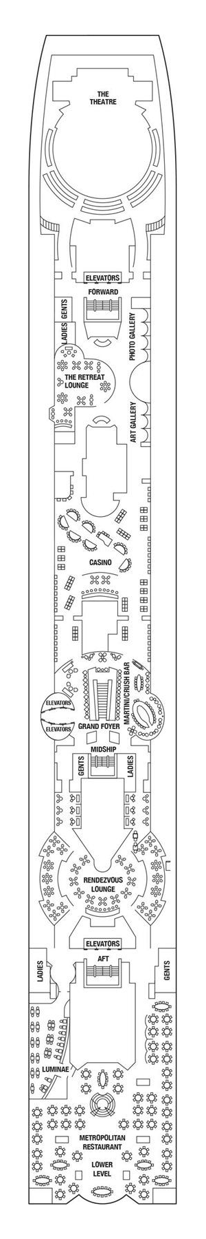セレブリティ・ミレニアムのDeck 4：デッキプラン