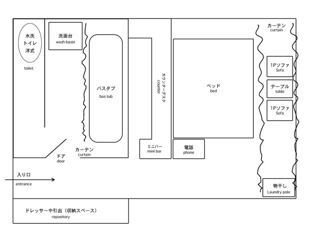 サンライズ プレミアム リゾート ホイアンの部屋の様子