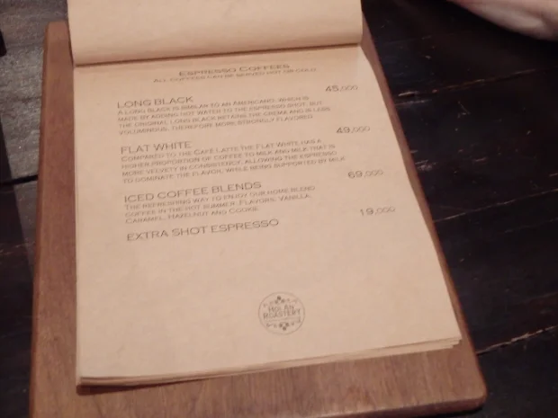 ベトナム・ホイアンの美味しいおすすめカフェ・HOI AN ROASTERY's MENU（メニュー・価格付）