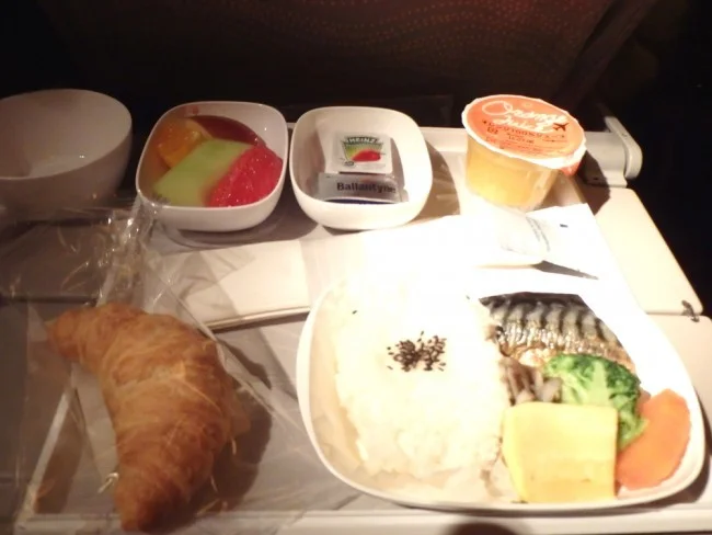 [初めての冬の地中海クルーズ旅行記20] 1日目・エミレーツEK317便・関空-ドバイの機内食
