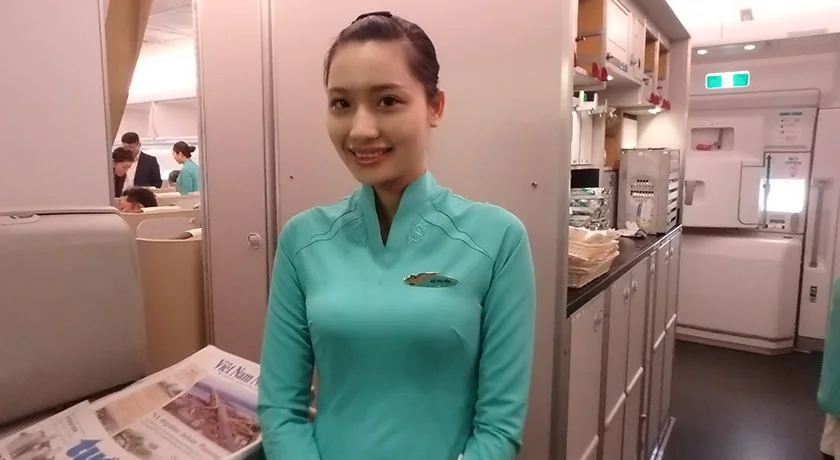 [常夏のシンガポール・クリスマス旅行記11] ベトナム航空 VN321便はエアバスA350＆機内食