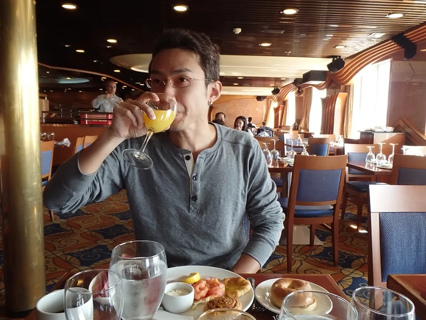 [LAからメキシコクルーズ＆ディズニーランド旅行記44] メキシコに到着。まずは朝食から。