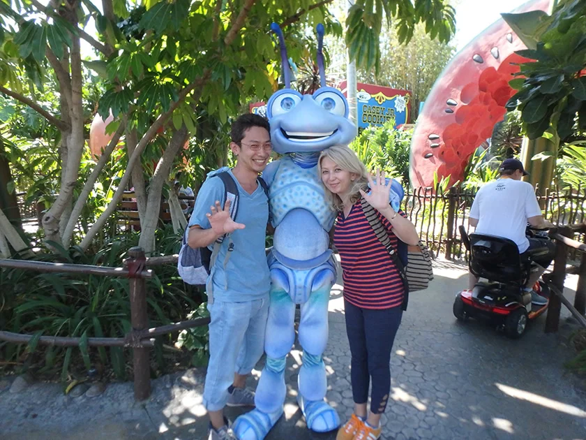 [LAからメキシコクルーズ＆ディズニーランド旅行記61] バグズ・ライフのフリックと一緒に。