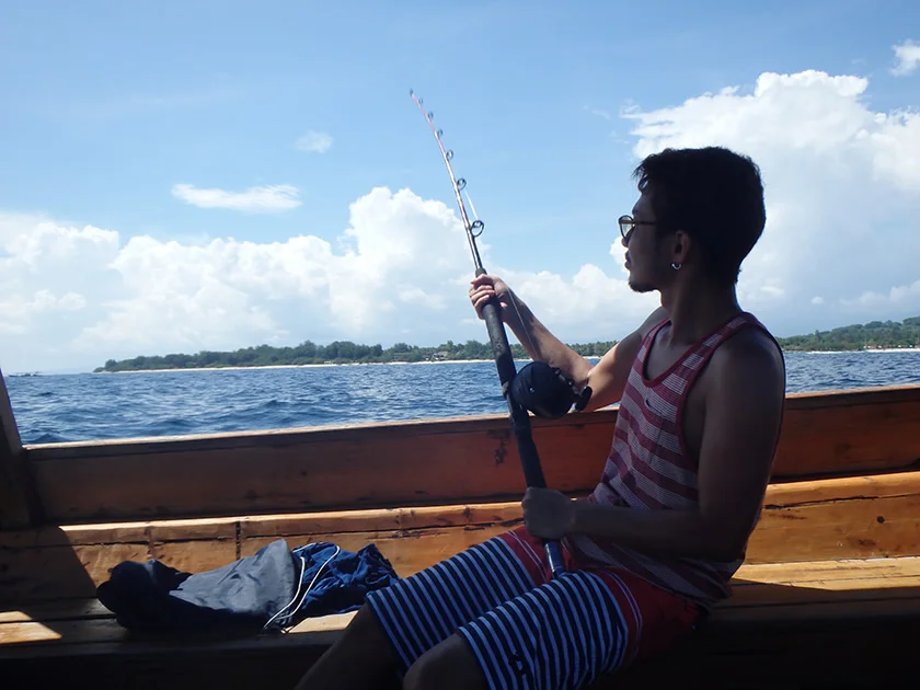 [インドネシアのパリピ秘境・ギリ島旅行記44] 初めての旅行先での釣り。そしてその成果は?
