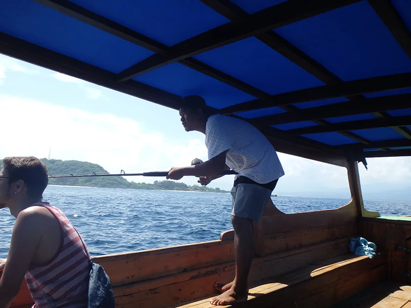 [インドネシアのパリピ秘境・ギリ島旅行記44] 初めての旅行先での釣り。そしてその成果は?