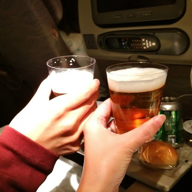 [エミレーツ航空で往復1.9万円！爆安フランス・パリ旅行記12] エミレーツ航空・ドバイ行きEK313便の機内食。え！？チキン売り切れちゃったの？（涙）