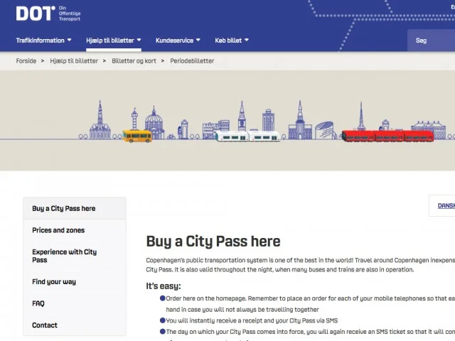 【デンマーク鉄道ガイド】コペンハーゲンのCITY PASSをネット購入する方法