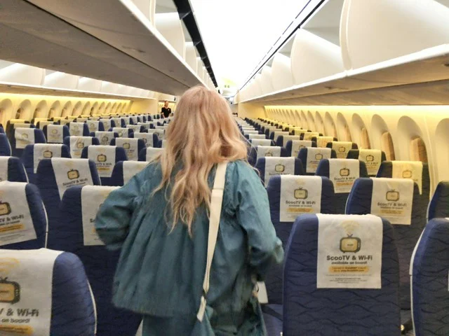 [ハワイ最後の楽園「モロカイ島」旅行記7] スクートハワイ線TR700に搭乗で読者さんにお会いする！