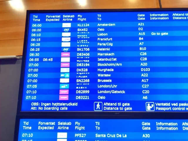 [北欧とアフリカを巡る年末年始の冒険旅行記：北欧編59] コペンハーゲン国際空港でチェックイン。いよいよ北欧を離れるよ♪