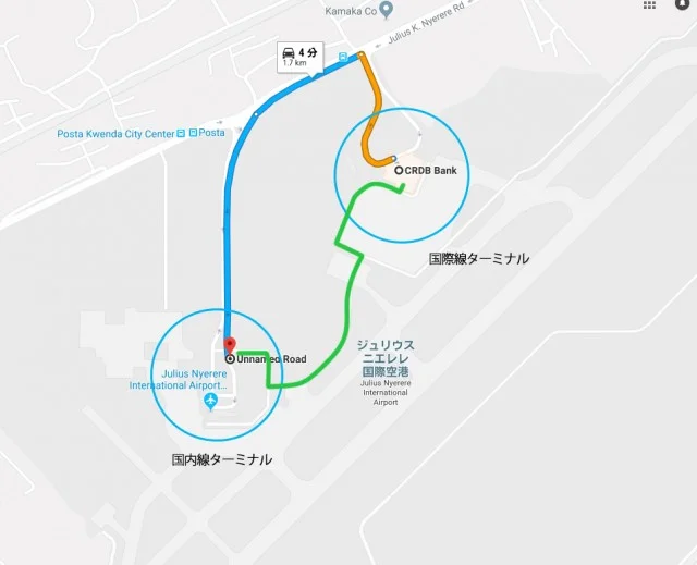 [北欧とアフリカを巡る年末年始の冒険旅行記：サファリ編11] 夜中。現地の人以外誰もいないセスナ機発着の国内線空港。どこだここ、、、？