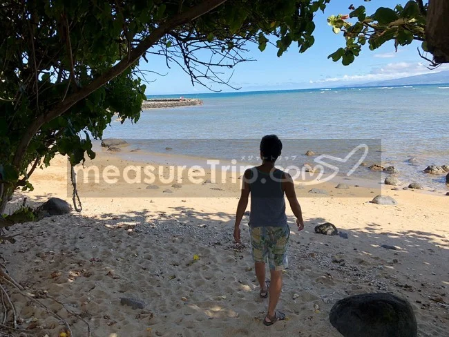 [ハワイ最後の楽園「モロカイ島」旅行記73] マウイ島が見える♪モロカイ島の東側のビーチの様子