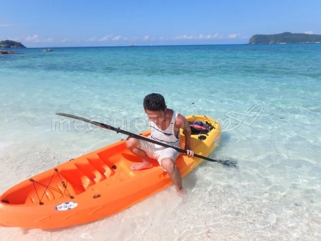 [マレーシアの秘境離島・レダン島GW旅行記50] 無人島「Pulau Kerengga - 蟻島」に着いたぞー！・・・って疲れた（汗）。