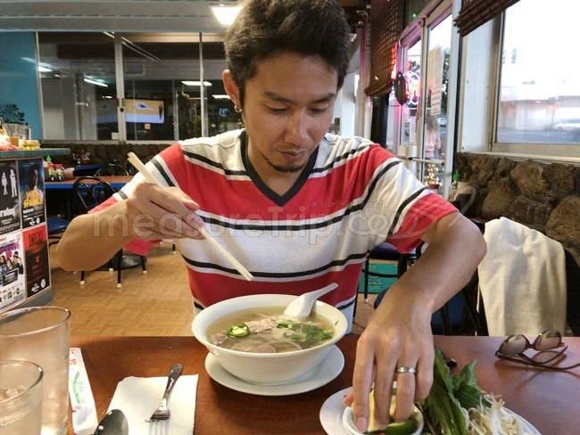 [ハワイ最後の楽園「モロカイ島」旅行記96] 晩御飯はカイムキで美味しいベトナム料理！