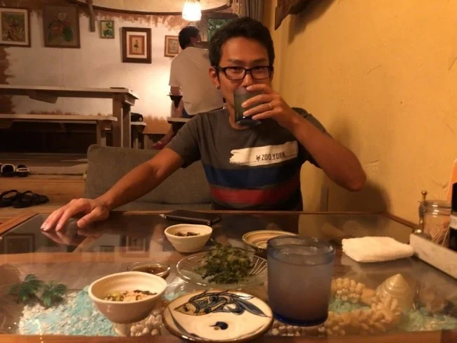 [マリオット・プラチナチャレンジ物語43] 沖縄料理の居酒屋「海風よ」で泡盛カクテルをいただく♪