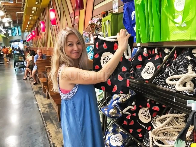 [憧れのラニカイビーチに泊まるハワイ旅行記18] 日本でも大人気のホールフーズマーケット・エコバッグ発見！