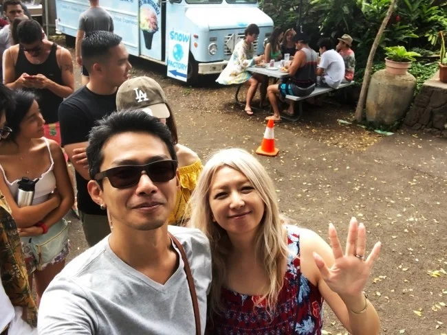 [憧れのラニカイビーチに泊まるハワイ旅行記26] 小雨の降るノースショア。ジョバンニ・フードトラックには長蛇の列。