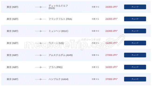 【緊急!セール情報】クリスマスマーケットの時期に格安でヨーロッパ!東京ーヨーロッパが往復で26000円!年明けも