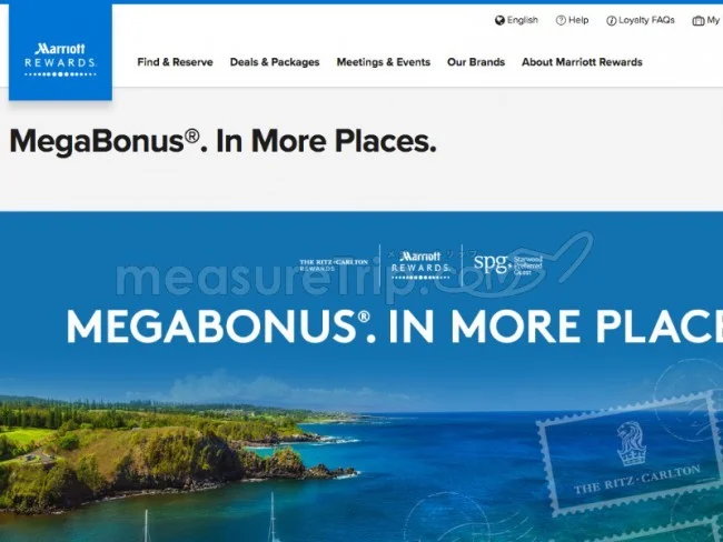 【マリオット / SPG】統合後初のメガボーナスキャンペーン「Mega Bonus In More Places」開始！登録方法も。