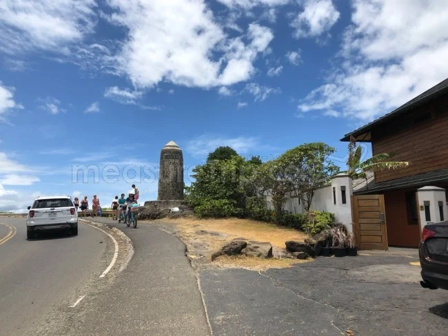 [憧れのラニカイビーチに泊まるハワイ旅行記57] ラニカイモニュメントからのカイルアビーチの眺め。