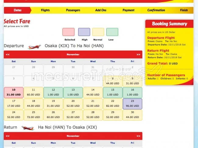 ベトジェットエア（ビキニエア）の航空券の購入＆予約内容の変更方法