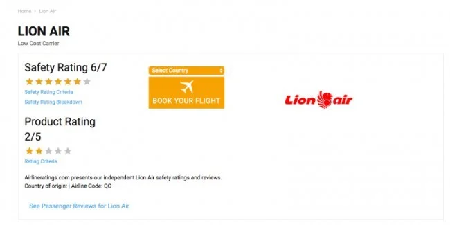 ジャカルタ発のLCC ライオン・エア墜落事故と、航空会社の安全性について思うこと。LCCは危険？