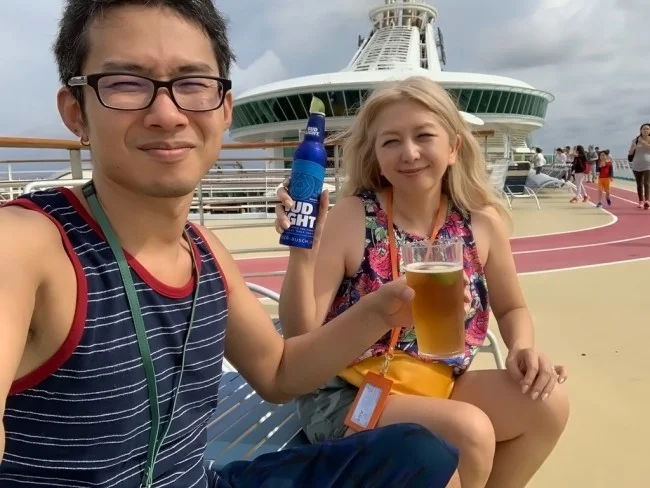 [ボイジャー・オブ・ザ・シーズで行く東南アジア・クルーズ旅行記39] はじめてのロッククライミング。後もう少しのところで・・・。