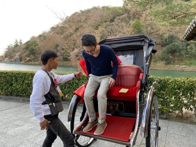えびす屋さんの人力車で京都・嵐山観光＆京都の四季を満喫！【京都観光】