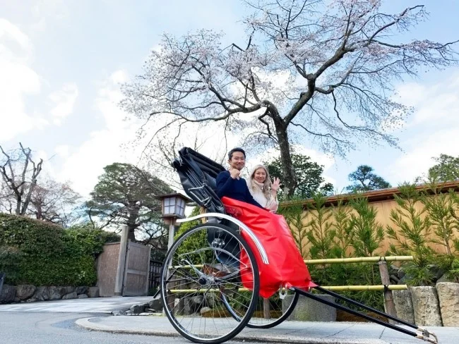 えびす屋さんの人力車で京都・嵐山観光＆京都の四季を満喫！【京都観光】