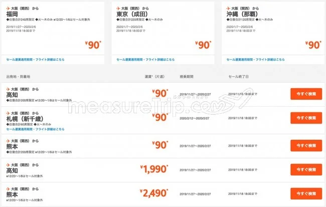 【緊急！格安航空券セール情報】ジェットスターがびっ栗90円セールを始めるよー！北海道も沖縄も90円で飛べる！！