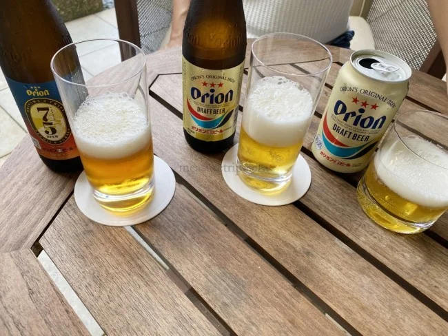 [新型コロナもう大変！冬のリッツカールトン沖縄旅行記26] オリオンビールの飲み比べ。ホントに味違うのかな？