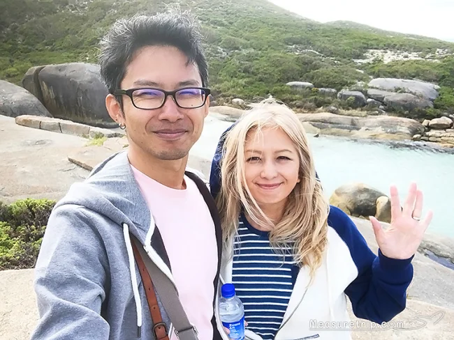 [野生のカンガルーがいる世界一のビーチを目指して！西オーストラリア・ロングドライブ旅行記130] グリーンプールとエレファントロック！
