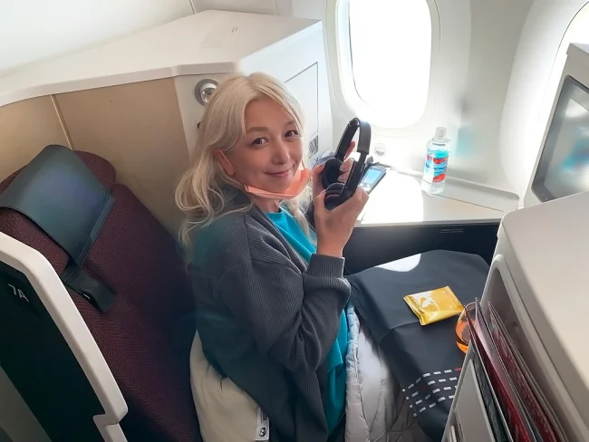 【JALハワイ コロナ後】B789 ビジネスクラス JL73 ハワイ・ホノルル→東京・羽田 の機内の様子と機内食 JAL SKY SUITE Ⅲ【飛行機の搭乗記】
