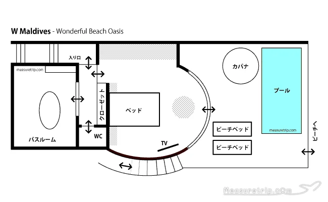 【Wモルディブ】プール付きでワンダフル！ ビーチフロントのワンダフル・ビーチ・オアシス 滞在記 / ポイント宿泊【W リトリート & スパ モルディブ】