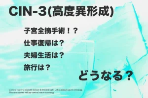 【高度異形成体験談04】「CIN-2（中等度異形成）」から「CIN-3（高度異形成）」までの期間と夫婦生活について【子宮頸がん検査 子宮全摘手術】