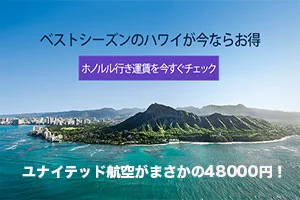 【緊急！格安航空券情報】2019年のGW後半のハワイ行きが激安！ユナイテッド航空が48000円！コミコミ58750円！