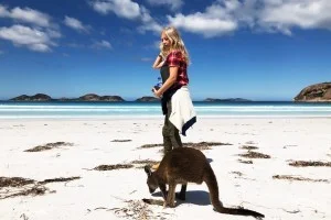 【オーストラリア パース 旅行記 ブログ】世界一美しいビーチに来るカンガルーに会いに行こう！【セルフドライブの旅】