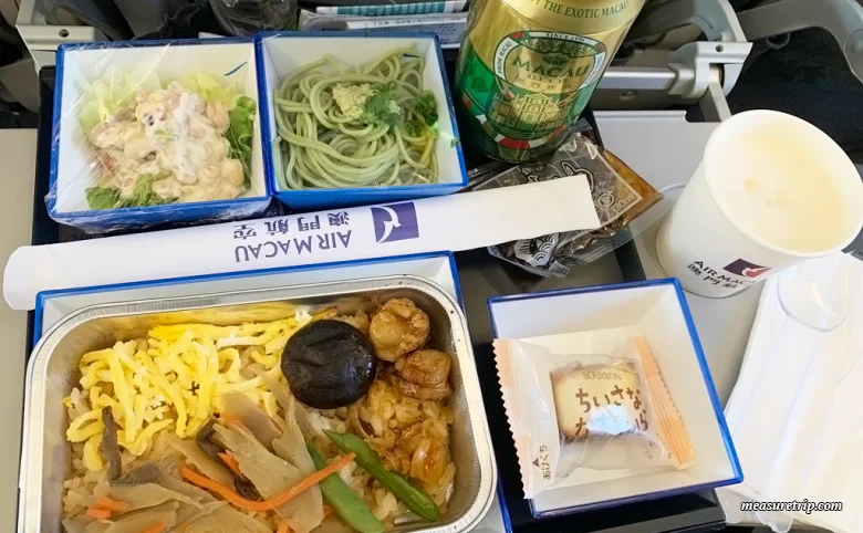 【マカオ航空】 エアマカオの機内食を食べてみた!