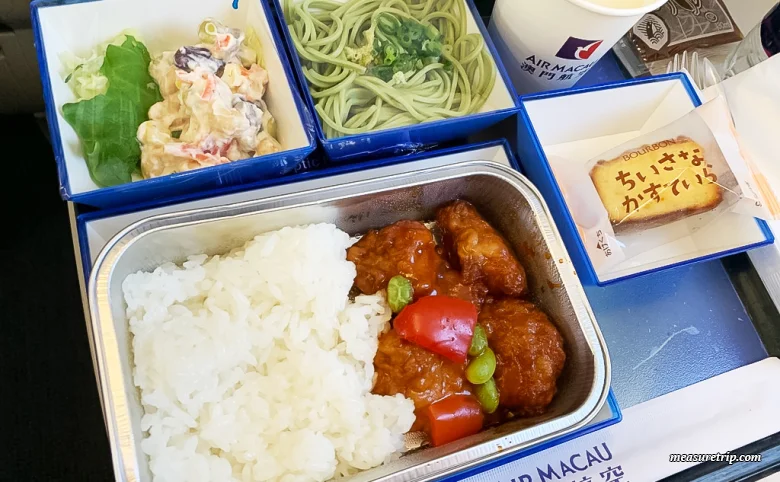 【マカオ航空】 エアマカオの機内食を食べてみた!
