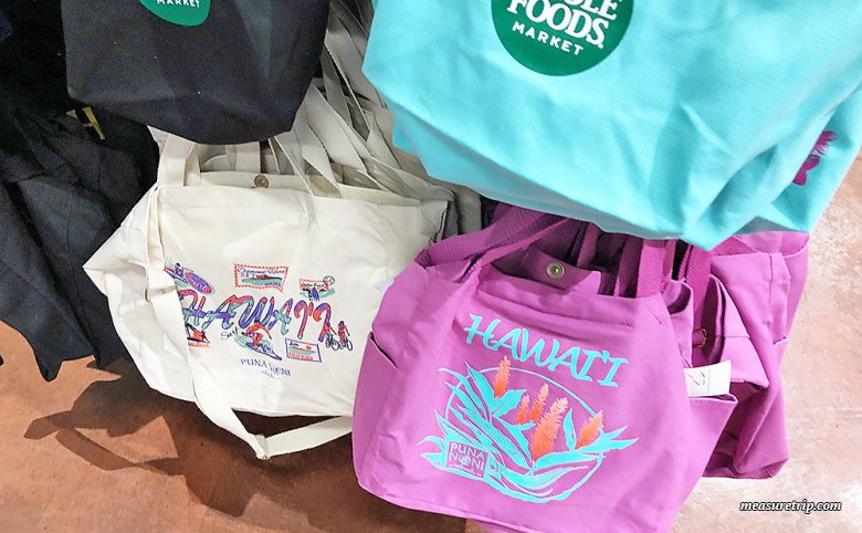 [新品タグ付き]Whole Foods Market エコバッグ ピンク花柄　大 wf1013-1.jpg