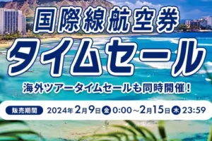 全日空ANAが国内線と国際線の航空券セール開催中